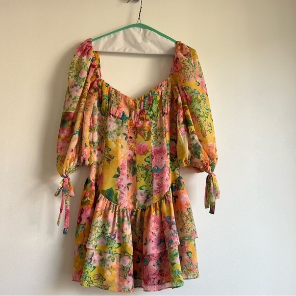 🍋 For Love And Lemons Nina Dress in Yellow - Picture 6 of 16